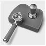 Smeg, Tasseur à Café en Acier Inoxydable ECTS01, Diamètre ø51 mm, Poignée Ergonomique en Aluminium, Socle en Silicone, Compatibl