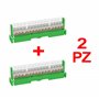 Arnocanali T1615A 2 bornes de terre pour connexions équipotentielles avec couvercle, avec barre en laiton de 15 trous, Multicolo