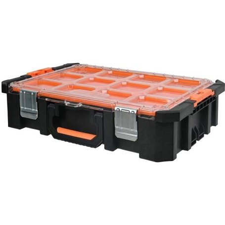Mallette organiseur - TOOD - 12 godets amovibles - Couvercle transparent - 53x37x13 cm