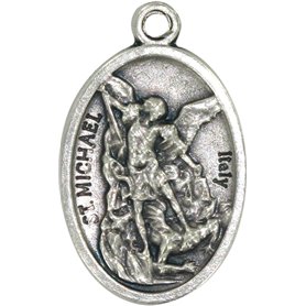 Ferrari & Arrighetti Médaille de l'Archange Michel et l'ange gardien en métal rouillé (lot de 10 pièces)