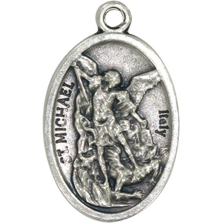 Ferrari & Arrighetti Médaille de l'Archange Michel et l'ange gardien en métal rouillé (lot de 10 pièces)