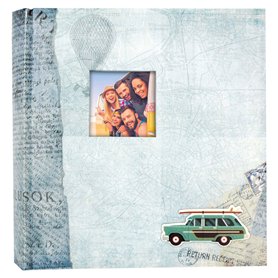 Zep BG46200L Bogotà Album Photo avec 200 Pochettes Papier Laminé Vert/Gris 24 x 22