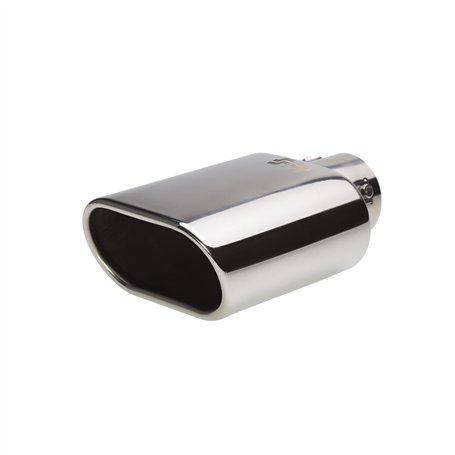 Simoni Racing Embout d'Échappement Rectangle/Oblique Inox - 140x80xL240mm - Montage ->57mm