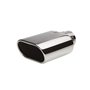 Simoni Racing Embout d'Échappement Rectangle/Oblique Inox - 140x80xL240mm - Montage ->57mm