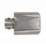 Simoni Racing Embout d'Échappement Rectangle/Oblique Inox - 140x80xL240mm - Montage ->57mm