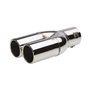 Simoni Racing enjoliveur d'échappement Rond Double INOX - Ø63xL220mm - Montage ->60mm
