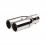Simoni Racing enjoliveur d'échappement Rond Double INOX - Ø63xL220mm - Montage ->60mm, beige