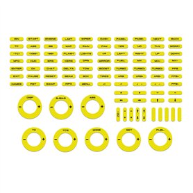 Simoni Racing SRS10 Autocollants Jaune Fluo pour Volant de Simulateur de Conduite