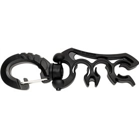CRESSI Hose Holder Black Clip Support for 3 Diving Whips Unisex-Adult