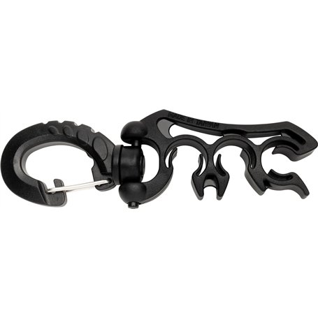 CRESSI Hose Holder Black Clip Support for 3 Diving Whips Unisex-Adult