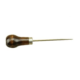1pc Professionnelle Poignée En Bois En Cuir Poinçon Outils Pour Accessoires Brochage