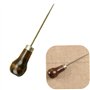 1pc Professionnelle Poignée En Bois En Cuir Poinçon Outils Pour Accessoires Brochage