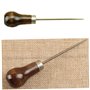 1pc Professionnelle Poignée En Bois En Cuir Poinçon Outils Pour Accessoires Brochage
