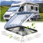 LIMEID Ventilateur pour Camping-Car 40 x 40 Cm - Lucarne Caravane 12v avec Toit Ouvrant - Admission Et Échappement à 3 Vitesses
