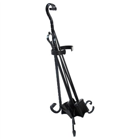 rinascimento- Kit accessoires cheminée en fer forgé avec Base