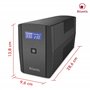 Atlantis A03-S120 Alimentation sans Interruption (onduleur) à Onde Pseudo-sinusoïdale 1000VA 500W Line Interactive, écran LCD, P