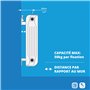 MB Support Mural pour radiateurs en Aluminium avec réglage Vertical, capacité de Charge jusqu'à 100 kg. Couvercles, vis et Chevi