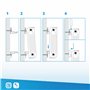 MB Support Mural pour radiateurs en Aluminium avec réglage Vertical, capacité de Charge jusqu'à 100 kg. Couvercles, vis et Chevi