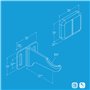 Support mural pour radiateurs en aluminium avec une capacité de charge jusqu'à 100 kg. Couvercles inclus - 2 pièces.