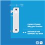 Support mural pour radiateurs en aluminium avec une capacité de charge jusqu'à 100 kg. Couvercles inclus - 2 pièces.