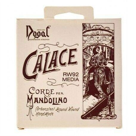 Dogal® »RW92 MEDIA - MANDOLIN SET CALACE - CARBONSTEEL« Cordes pour mandoline - Carbonsteel Wound - Loop End - 8 cordes