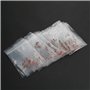 Kit de composants électroniques Diodes LED Transistor Condensateurs électrolytiques Kit de résistances dans de petits sacs