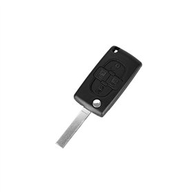 1neiSmartech Coque Coque de clé télécommande 4 Touches de Rechange Compatible pour Voiture Peugeot 807 1007 et Autres modèles cl