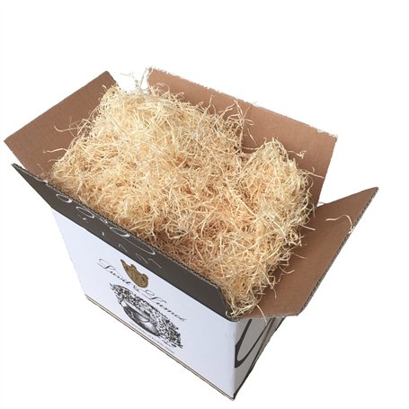 Luvit & Lumoè Paille decorative à garnir panier Frisure de bois pour les colis | Offre 1 kg | Matériel de remplissage pour embal