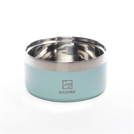 A CA MIA Gamelle pour Chien et Chat « Patera Line » en Acier Inoxydable hypoallergénique avec Chambre à Double Couche pour Alime