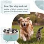 A CA MIA Gamelle pour Chien et Chat « Patera Line » en Acier Inoxydable hypoallergénique avec Chambre à Double Couche pour Alime
