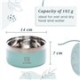 A CA MIA Gamelle pour Chien et Chat « Patera Line » en Acier Inoxydable hypoallergénique avec Chambre à Double Couche pour Alime