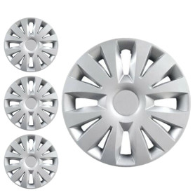 SÉRIE 4 Goujons - 4 enjoliveurs de roue 15 pour Renault Modus 04->