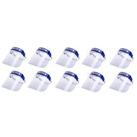 TEMPO DI SALDI Dix visières de protection intégrales en polycarbonate transparentes réglables