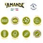 L'AMANDE - Talc Poudre Bebe et Enfant, Amidon de Riz Parfumé Rafraîchissant Émollient contre Rougeurs et Irritations pour Bain B