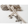 IPEA Fermeture Beige Chaîne Continue de 5 Mètres + 15 Curseurs en Métal – Chaîne Mesure #5 – Made in Italy – Charnières en Nylon