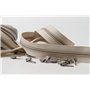 IPEA Fermeture Beige Chaîne Continue de 5 Mètres + 15 Curseurs en Métal – Chaîne Mesure #5 – Made in Italy – Charnières en Nylon