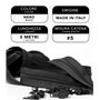 IPEA Fermeture éclair Noire Chaîne Continue de 5 Mètres + 15 Curseurs en Métal – Chaîne Mesure #5 – Made in Italy – Charnières e