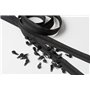 IPEA Fermeture éclair Noire Chaîne Continue de 5 Mètres + 15 Curseurs en Métal – Chaîne Mesure #5 – Made in Italy – Charnières e
