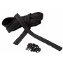 IPEA Fermeture éclair Noire Chaîne Continue de 5 Mètres + 15 Curseurs en Métal – Chaîne Mesure #5 – Made in Italy – Charnières e
