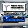 IPEA 4 Pieds de Meuble et Canapé modèle Meta - Lot de 4 Pieds en Métal - Pieds au Élégante Design pour Fauteuils et Armoires - C