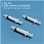 Seringue en plastique embout Luer Lock 10 ml, paquet 3 seringues, aiguille de 7 cm,pour laboratoires scientifiques, recharge de 