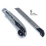 Kit de 2 cutters professionnels, cutter avec recharge de lame automatique, 2 cutters avec 10 lames de rechange de 18 mm