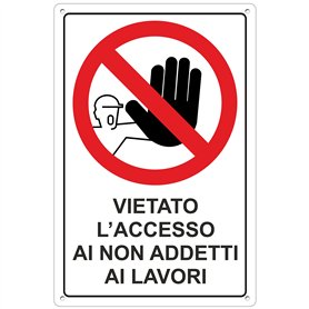 Panneau Signalisation Visité L'accessoire aux personnes non autorisées - Épaisseur en Aluminium Dibond 3 mm pour Utilisation Ext