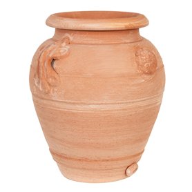 Biscottini - Orcino en Terre Cuite L28 x PR25 x H30 - Pots de Jardin - 100% fabriqué en Italie - Entièrement travaillé à la Main