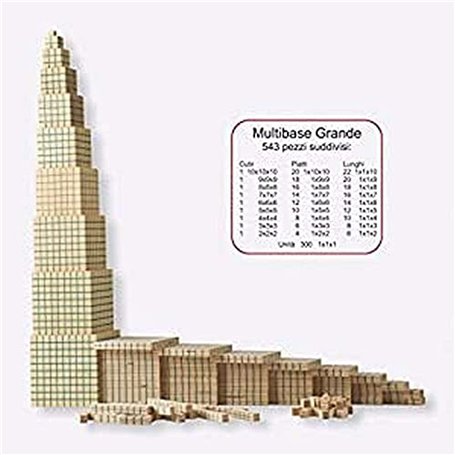 Dida - Set de 543 Blocs de Base 10 en Bois
