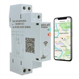 Interrupteur horaire astronomique - Quotidien/hebdomadaire - Multifonction WiFi 48-230Vac - plikc Astro WiFi Gris