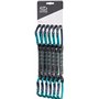 Climbing Technology Lime Set NY Pro 17 cm D Forme Aluminium Anthracite / Bleu électrique 2 unité Carabiner Escalade Sportive