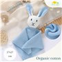 PITI COT Doudou pour bébé en coton biologique 100 % | Couverture tricotée douce et respirante, idéale pour la peau délicate de b