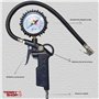 Pistolet de gonflage professionnel avec manomètre de pression pneus de voiture moto camion et vélo 170psi attaque 1/4 pour press
