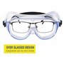 BullTek Lot de 2 lunettes de protection de travail - ventilées et anti-poussière avec verres transparents anti-rayures - Protect